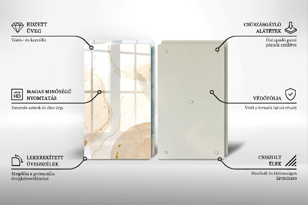 Glas Ceranfeldabdeckung Helle Boho-Formen