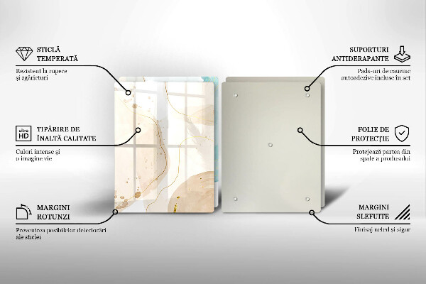 Glas Ceranfeldabdeckung Helle Boho-Formen