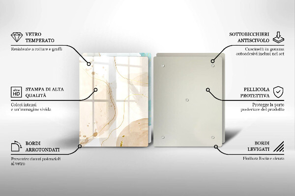 Glas Ceranfeldabdeckung Helle Boho-Formen