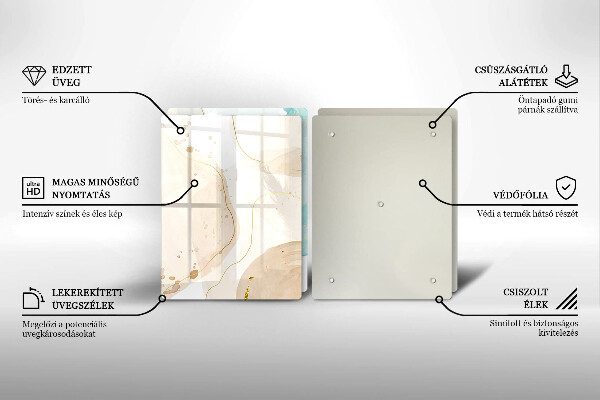 Glas Ceranfeldabdeckung Helle Boho-Formen