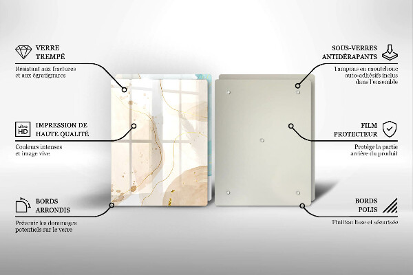 Glas Ceranfeldabdeckung Helle Boho-Formen