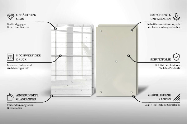 Glas Herdabdeckplatte Moderne helle Tafeln