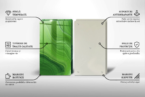 Glas Herdabdeckplatte Abstrakte Textur