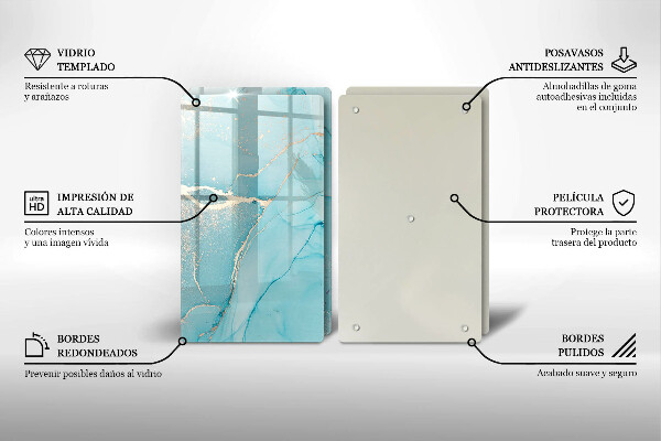 Glas Herdabdeckplatte Steinabstraktion