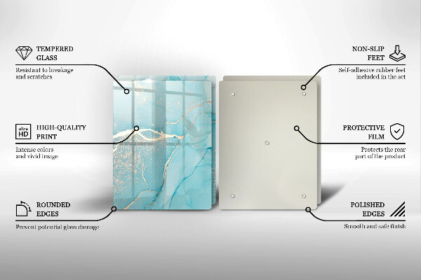 Glas Herdabdeckplatte Steinabstraktion