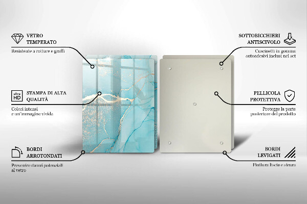 Glas Herdabdeckplatte Steinabstraktion
