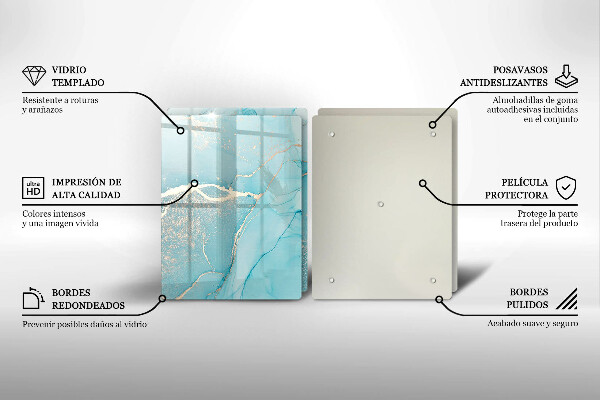 Glas Herdabdeckplatte Steinabstraktion