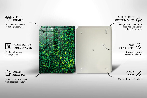 Glas Herdabdeckplatte Pflanze mit kleinen Blättern
