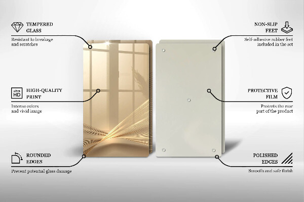 Glas Herdabdeckplatte Moderne Abstraktion