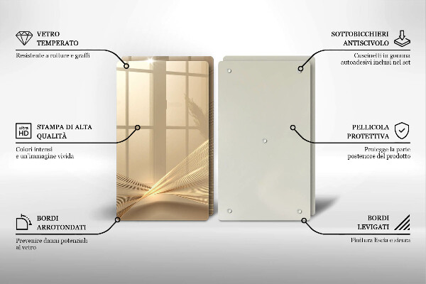 Glas Herdabdeckplatte Moderne Abstraktion