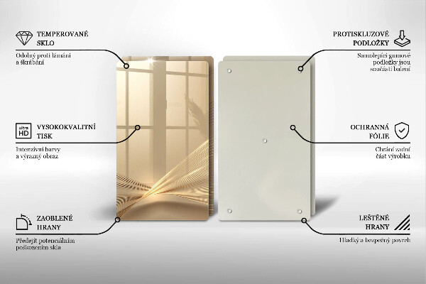 Glas Herdabdeckplatte Moderne Abstraktion