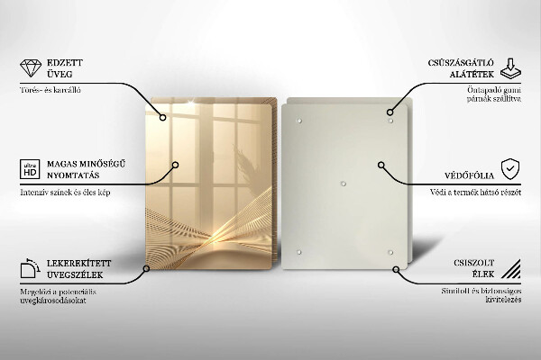 Glas Herdabdeckplatte Moderne Abstraktion