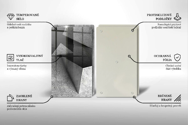 Glas Herdabdeckplatte Konkrete Abstraktion