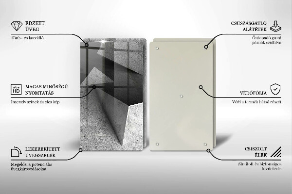 Glas Herdabdeckplatte Konkrete Abstraktion