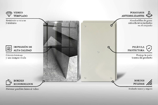 Glas Herdabdeckplatte Konkrete Abstraktion