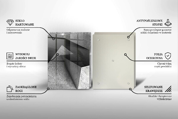 Glas Herdabdeckplatte Konkrete Abstraktion