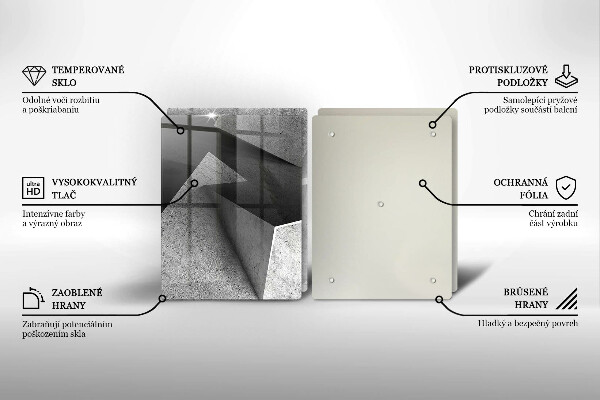 Glas Herdabdeckplatte Konkrete Abstraktion