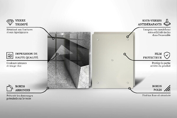 Glas Herdabdeckplatte Konkrete Abstraktion
