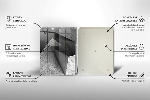Glas Herdabdeckplatte Konkrete Abstraktion