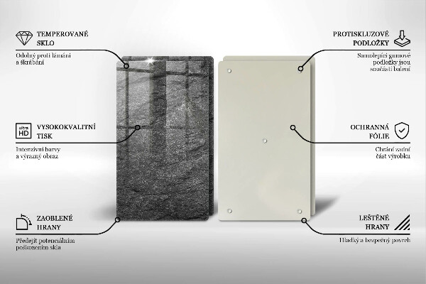 Glas Herdabdeckplatte Steinstruktur