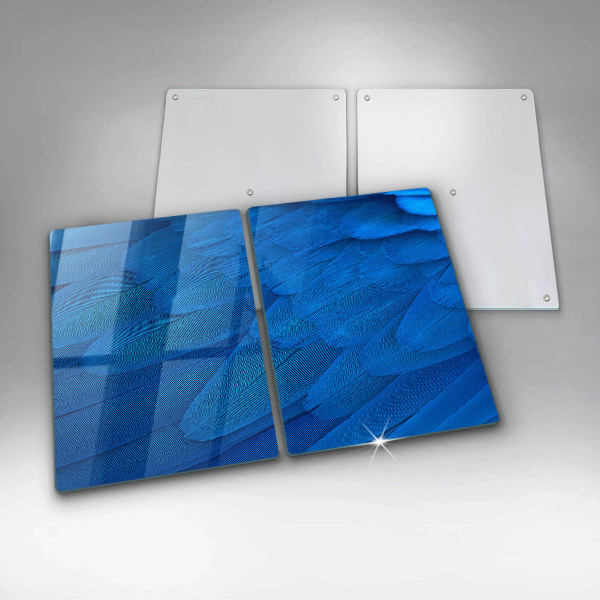 Glas Herdabdeckplatte Vogelfedern