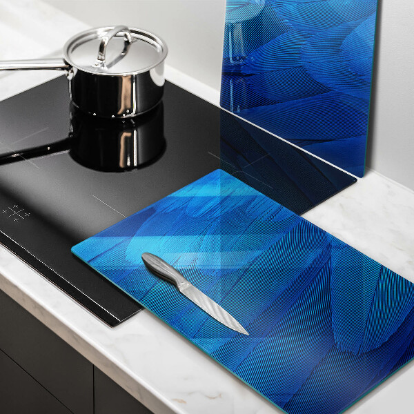 Glas Herdabdeckplatte Vogelfedern