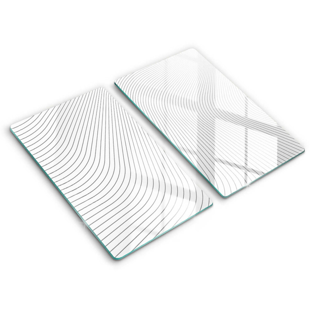Glas Herdabdeckplatte Modernes Linienmuster