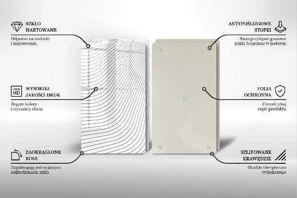 Glas Herdabdeckplatte Modernes Linienmuster