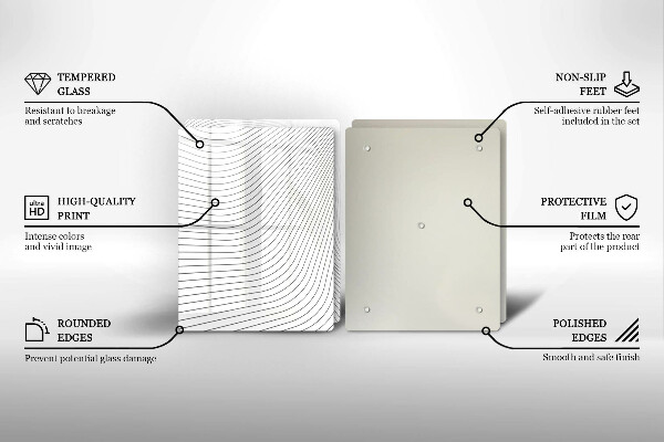 Glas Herdabdeckplatte Modernes Linienmuster