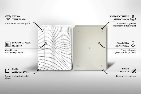 Glas Herdabdeckplatte Modernes Linienmuster