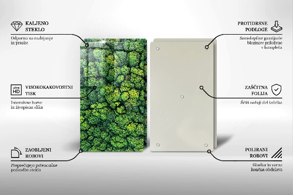 Glas Herdabdeckplatte Naturmoospflanze