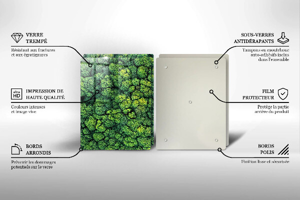 Glas Herdabdeckplatte Naturmoospflanze