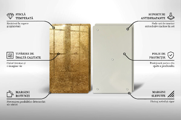 Glas Herdabdeckplatte Goldbeschaffenheitshintergrund