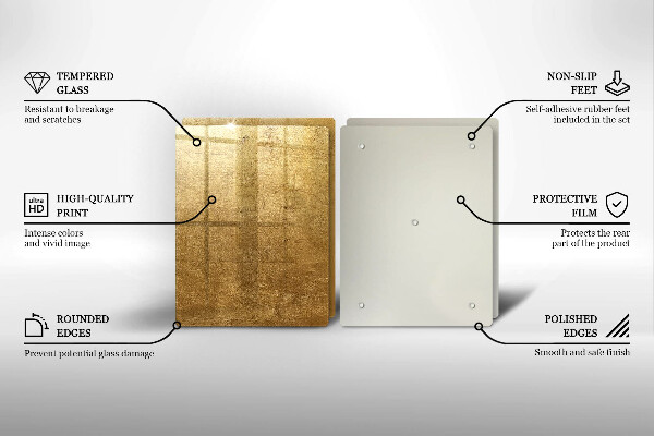 Glas Herdabdeckplatte Goldbeschaffenheitshintergrund