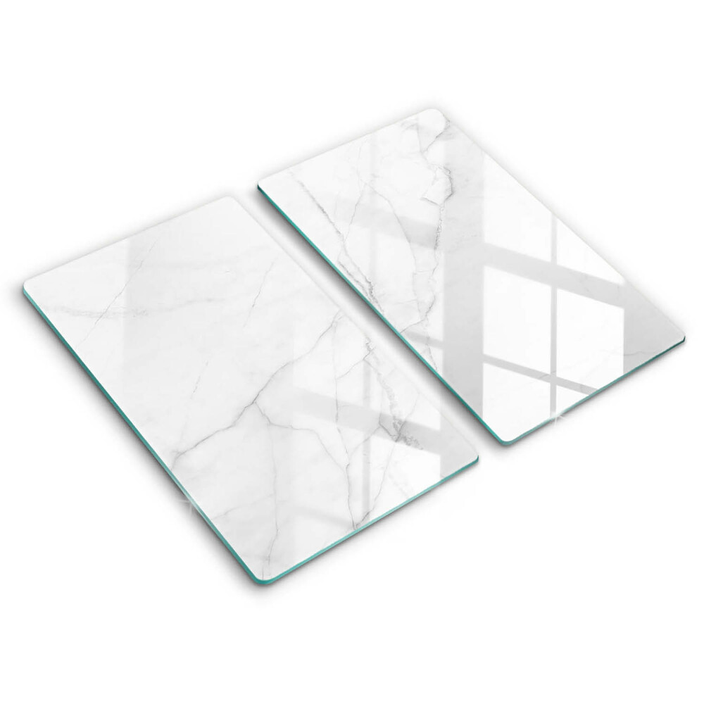 Glas Herdabdeckplatte Marmorsteinhintergrund