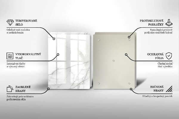 Glas Herdabdeckplatte Marmorsteinhintergrund