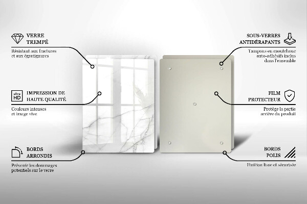 Glas Herdabdeckplatte Marmorsteinhintergrund