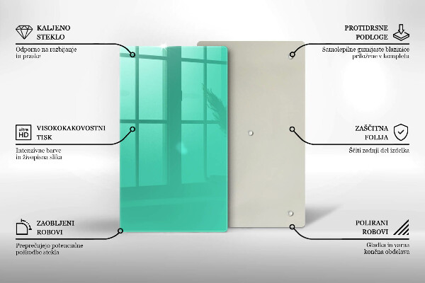 Glas Herdabdeckplatte Grüne Farbe