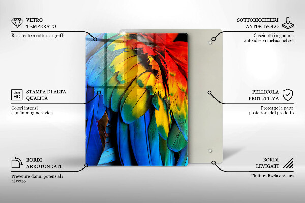 Glas Herdabdeckplatte Navy blau