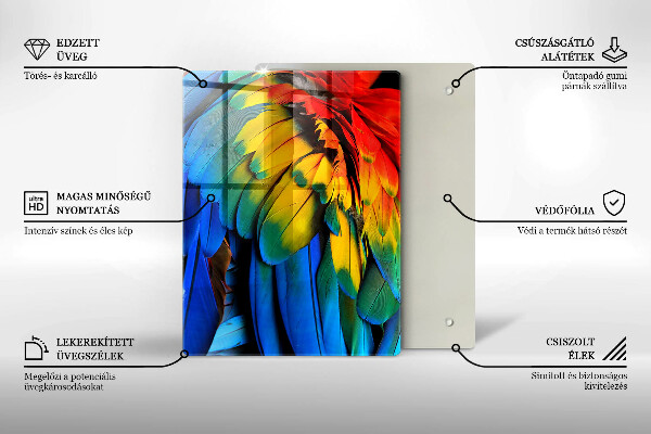 Glas Herdabdeckplatte Navy blau