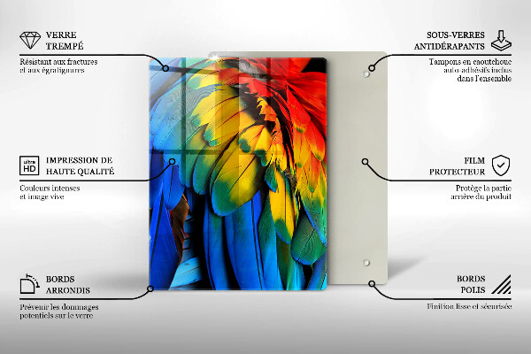 Glas Herdabdeckplatte Navy blau