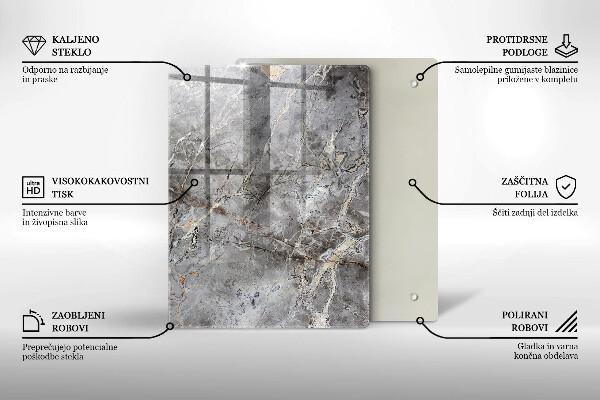 Glas Herdabdeckplatte Blaue Farbe