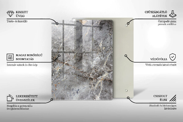 Glas Herdabdeckplatte Blaue Farbe