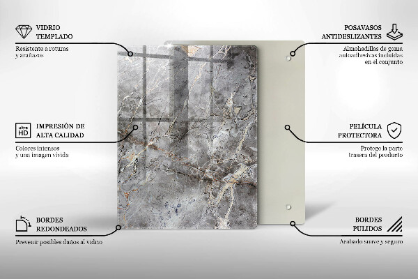 Glas Herdabdeckplatte Blaue Farbe