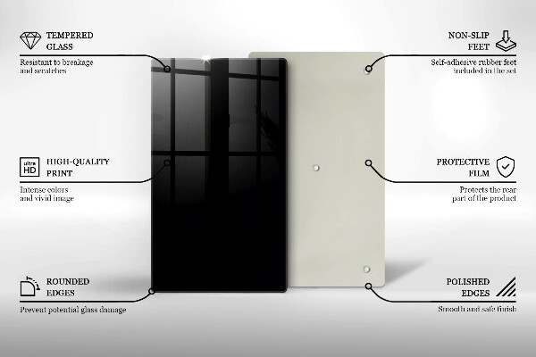 Glas Herdabdeckplatte Schwarze Farbe