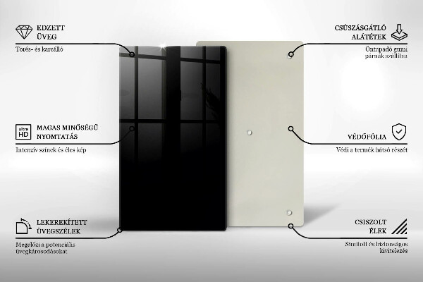 Glas Herdabdeckplatte Schwarze Farbe