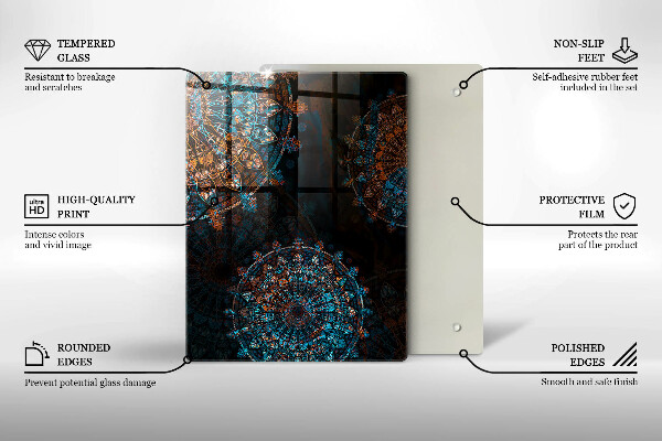 Glas Herdabdeckplatte Schwarze Farbe