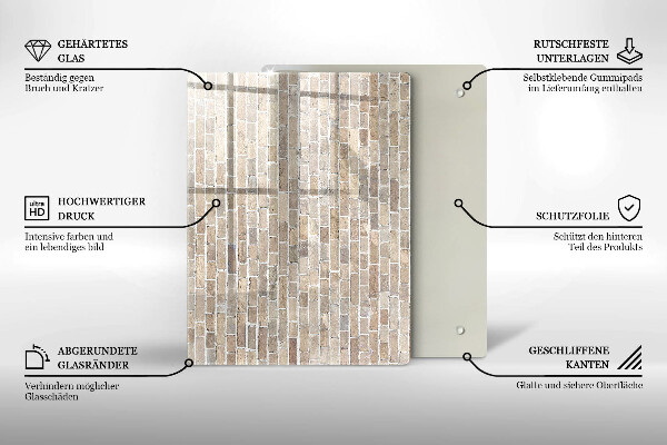 Glas Herdabdeckplatte rote Farbe