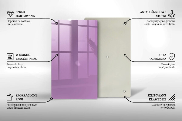 Glas Herdabdeckplatte Violette Farbe