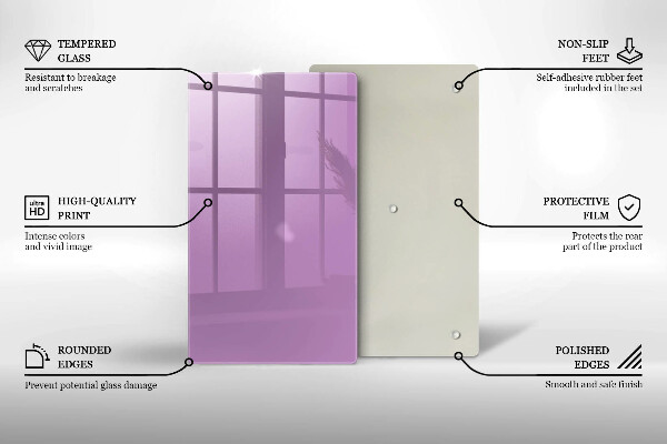 Glas Herdabdeckplatte Violette Farbe